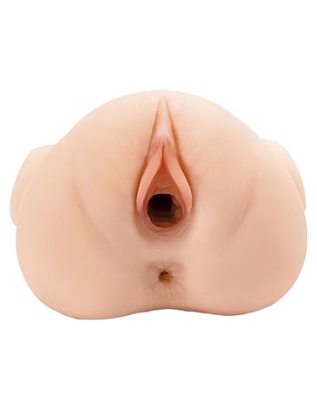 Телесный мастурбатор с вибрацией Double Pounder Vibrating Squeeze Stroker